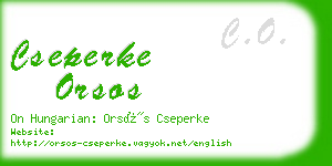 cseperke orsos business card